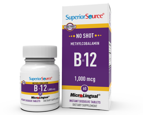 Superior Source NO SHOT Methylcobalamin B-12 1,000 mcg