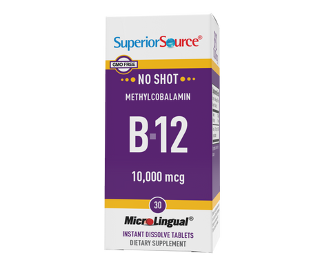 Superior Source NO SHOT Methylcobalamin Extra Strength B-12 10,000 mcg