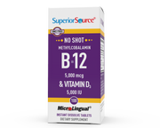 Superior Source NO SHOT Methylcobalamin B-12 5,000 mcg / D3 5,000 IU