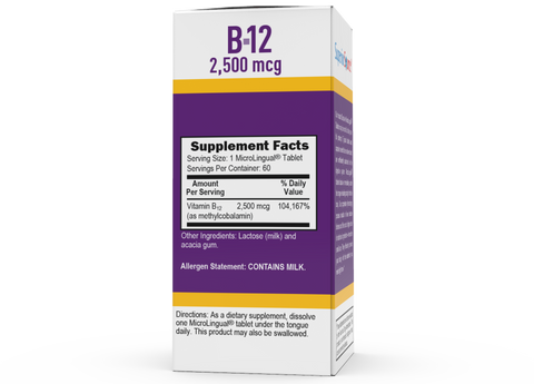 Superior Source NO SHOT Methylcobalamin B-12 2,500 mcg