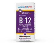 Superior Source NO SHOT Methylcobalamin Activated B-12 2,000 mcg / B-6 (P-5-P) & Methylfolate 1,200 mcg