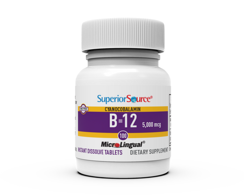 Superior Source NO SHOT Methylcobalamin B-12 1,000 mcg/ Folic Acid 400 mcg