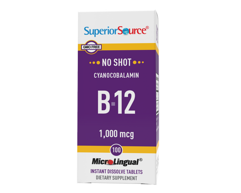 Superior Source NO SHOT B-12 1,000 mcg (as Cyanocobalamin)