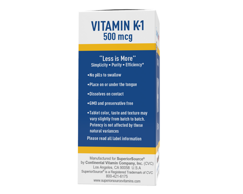Superior Source Vitamin K-1 500 mcg (as Phytonadione)