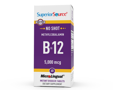 Superior Source NO SHOT Methylcobalamin B-12 5,000 mcg