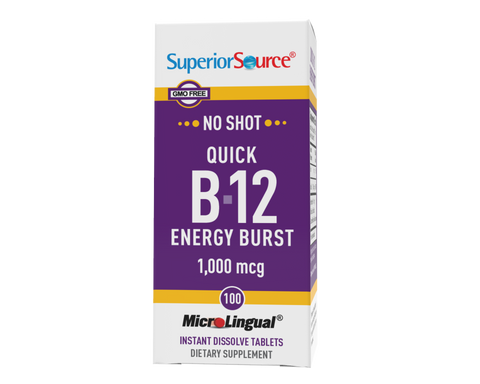 Superior Source NO SHOT Quick Energy Burst B-12 1,000 mcg