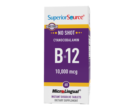 Superior Source NO SHOT B-12 10,000 mcg (as Cyanocobalamin)