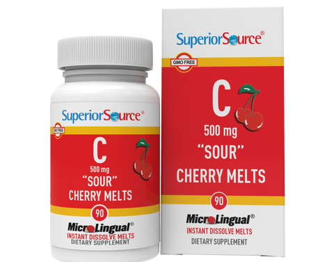 Superior Source Vitamin C 500 mg “Sour” Cherry Melts